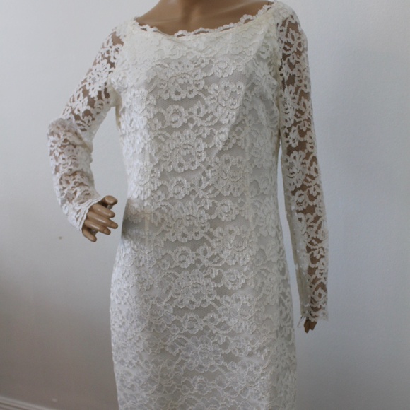 Vintage 80's Lew Magram Lace Pencil Dress - Picture 1 of 10